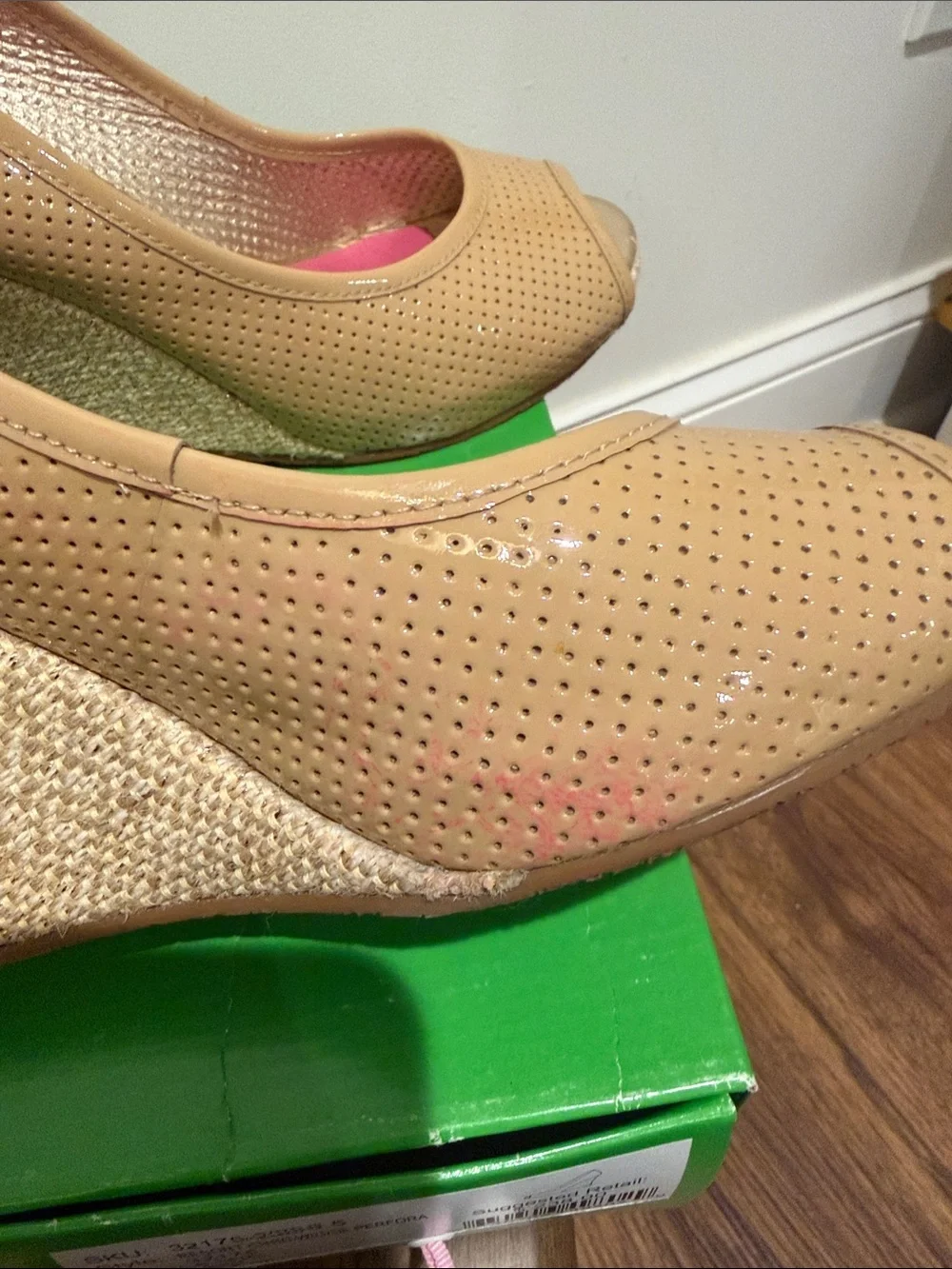 Lilly Pulitzer tan perforated